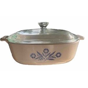 Vintage 1969-1972 Corning Ware Blue Cornflower Casserole Dish w/lid 1 QT P-1-B